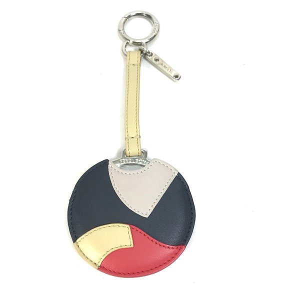 Fendi 7AR455 Key Holder Key Ring Small Accessories Bag Charm Black